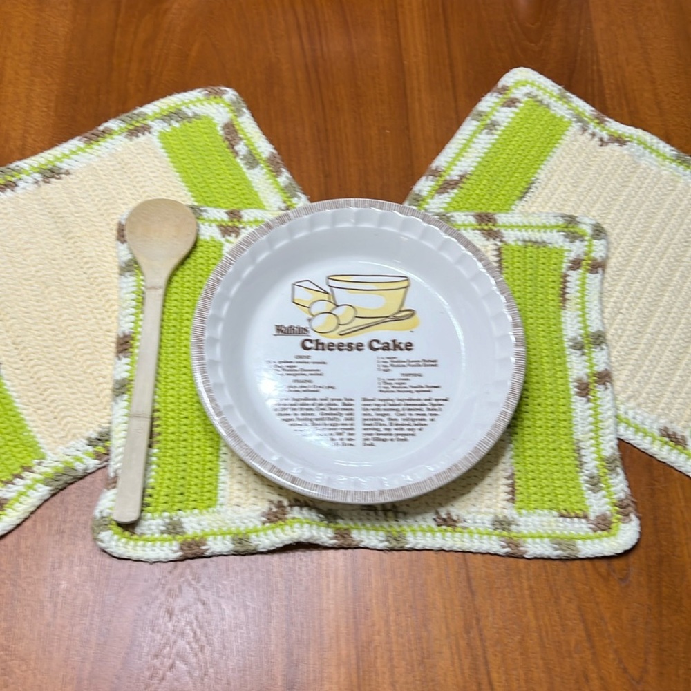 Handmade Placemats Set of 3 Hand-Crafted Crochet